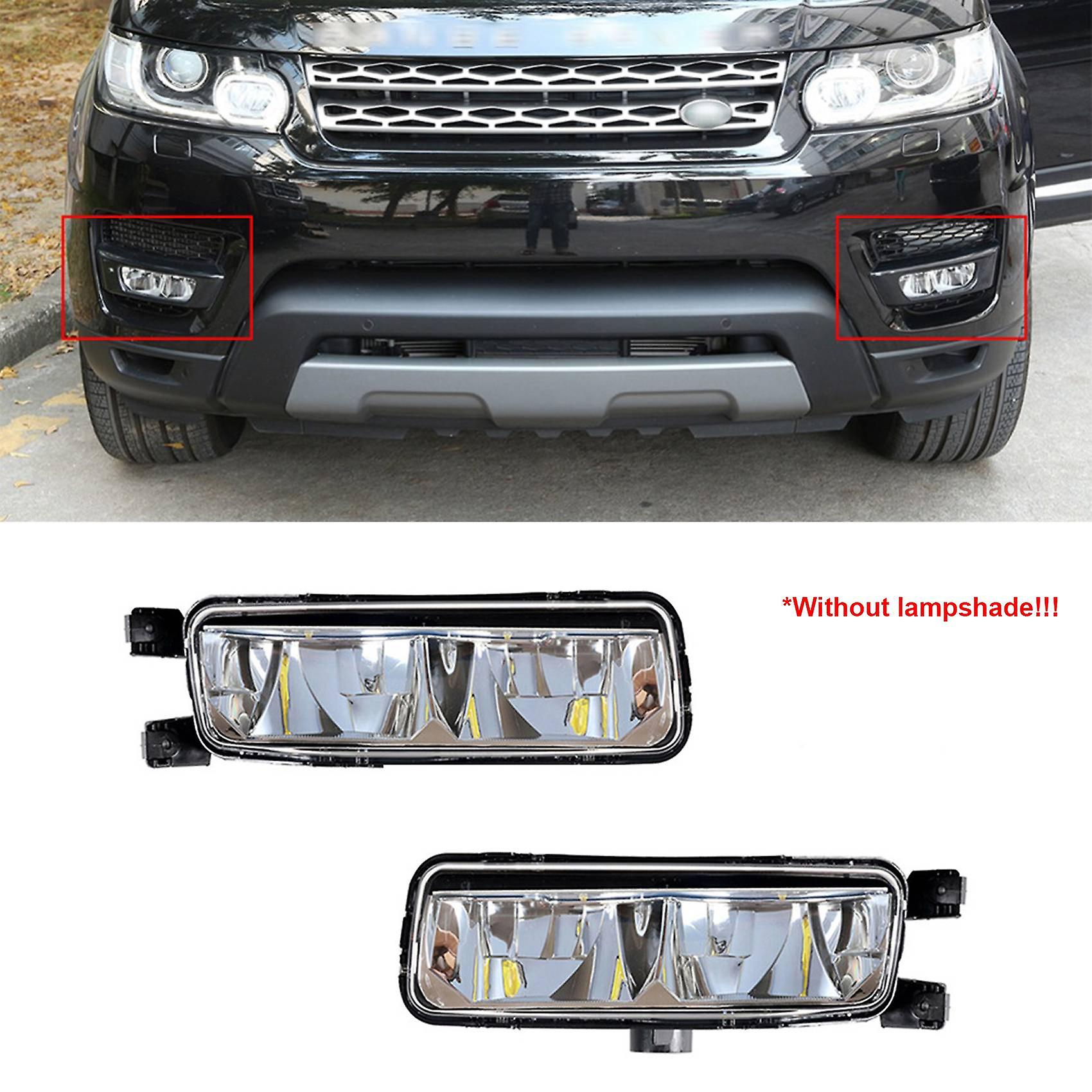 1pair Car Front Grille Frame Fog Light Led Day Running Lamp For 2014 2015 2016 2017 Lr033407 Lr0334