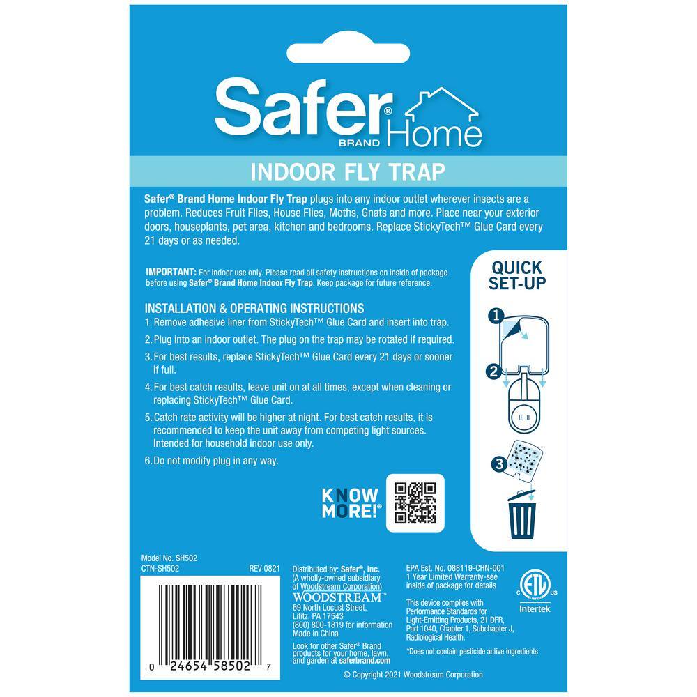 Safer Brand Safer Home Indoor Plug-In Fly Trap SH502