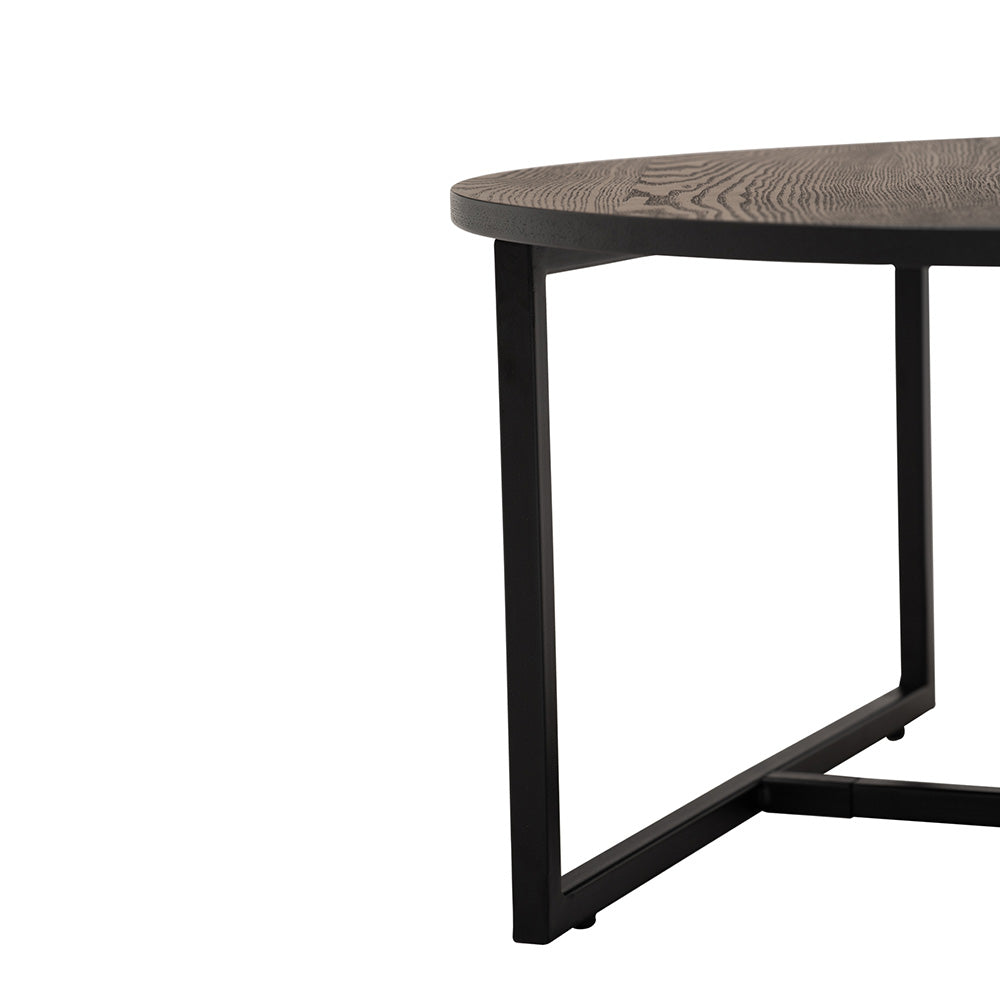 TURNER Round Coffee Table 100cm - Black