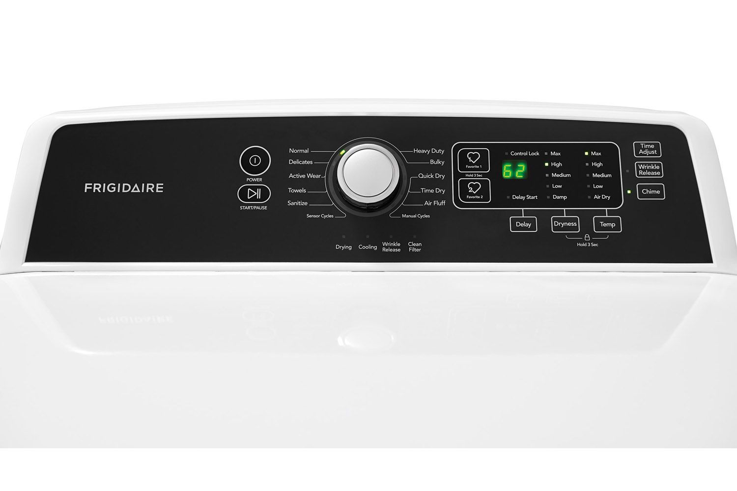 Frigidaire 6.7 Cu. Ft. White Freestanding Gas Dryer