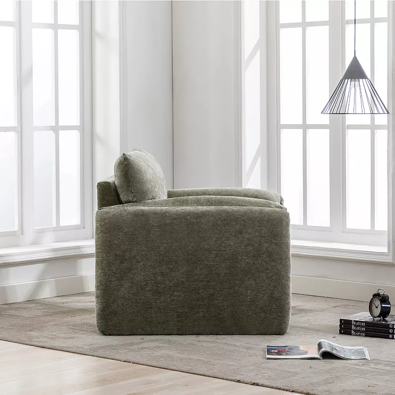 Modern Style Chenille Oversized Armchair Accent Chair Single Sofa