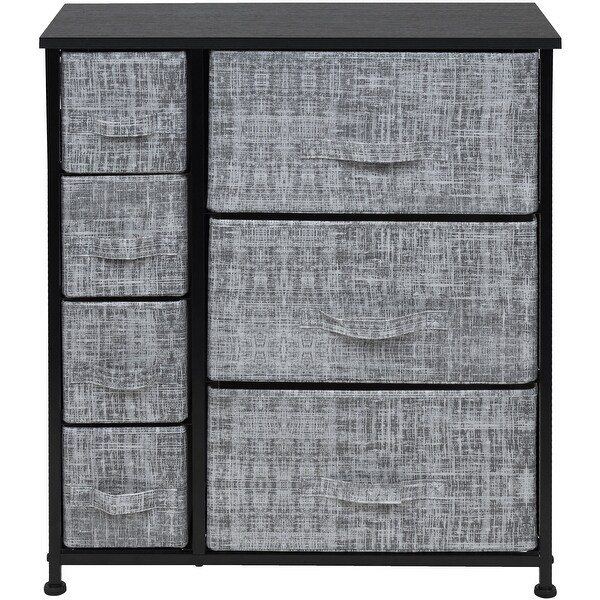 Dresser w/ 7 Drawers Furniture Storage and Chest Tower for Bedroom - - 34478591