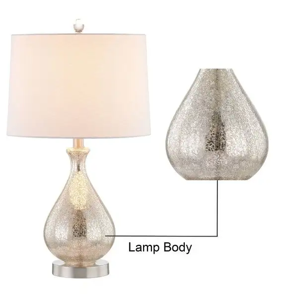 Maxax 22.75'' Clear Glass Table Lamp Set (Set of 2)