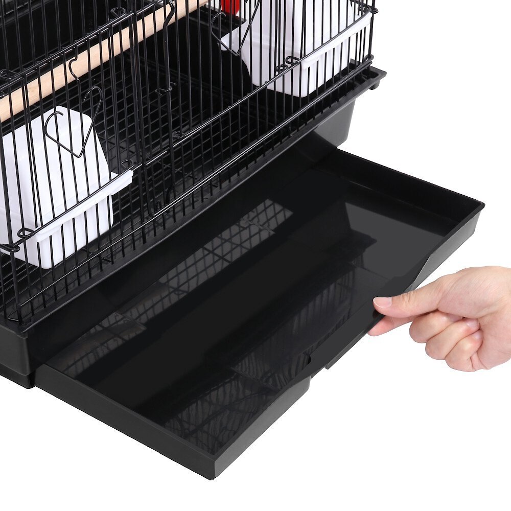 Yaheetech 39-in Parrot Bird Cage， Black， Large