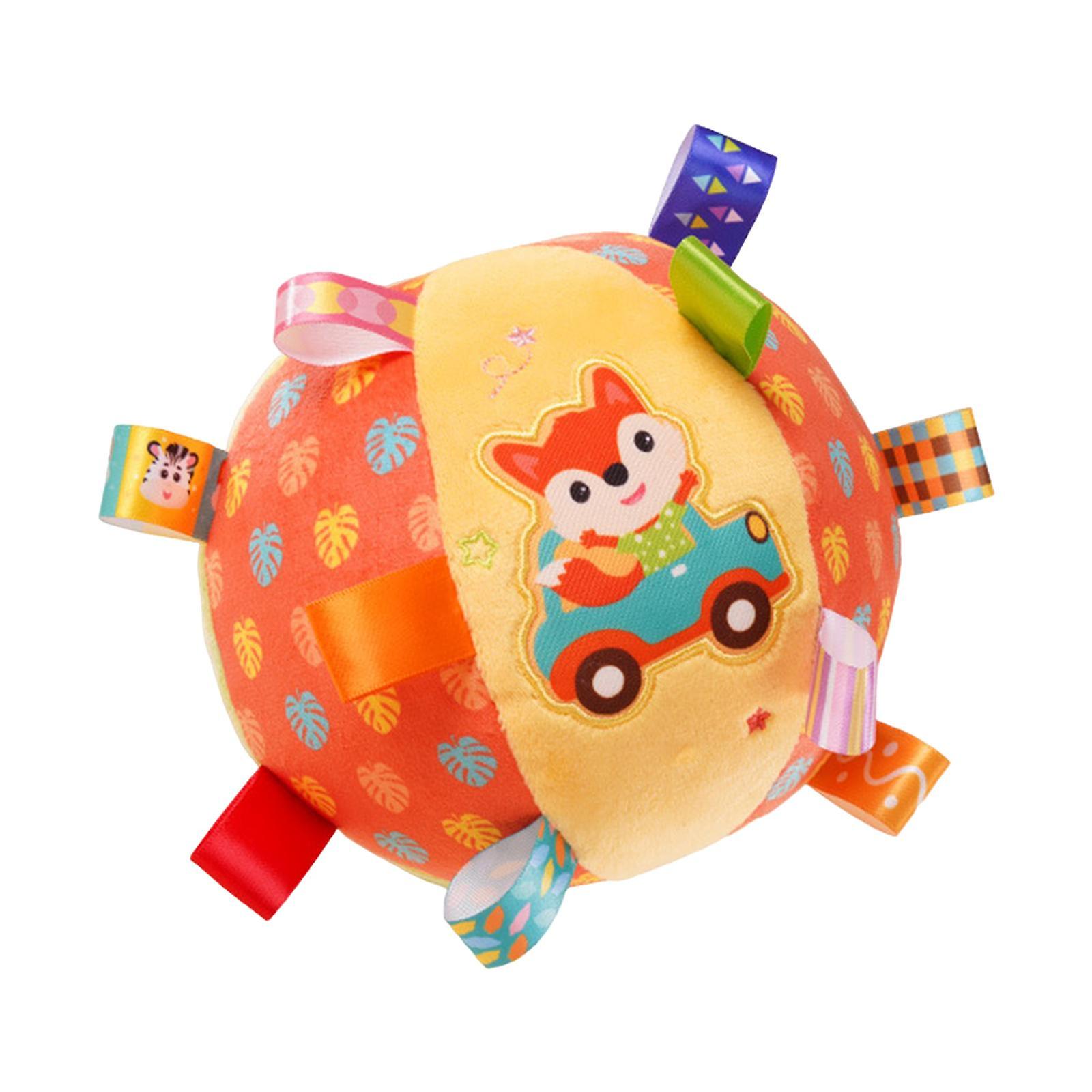 Plush Rattle Ball Toy Early Educational Baby Colorful Ball For Gift Baby Foxes