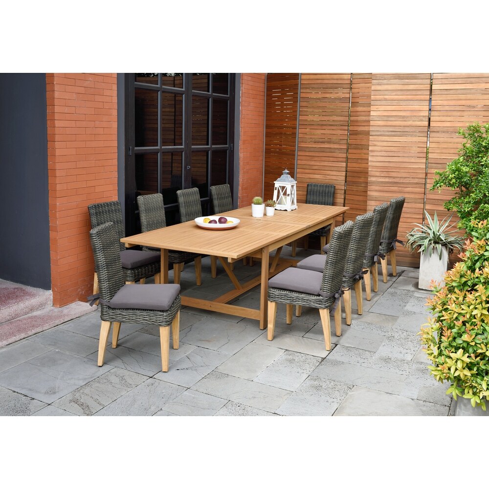 Amazonia Outdoor Extendable Capri Patio Wood Dining Table