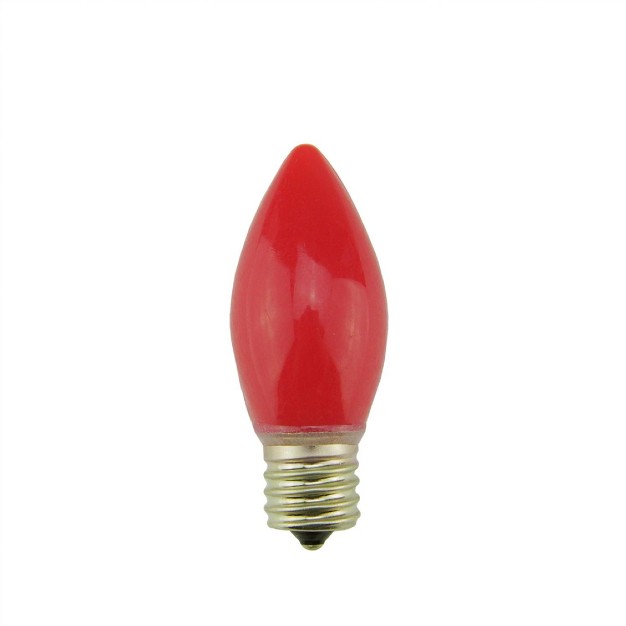 Northlight Pack Of 4 Opaque Red Led C9 Glass Christmas Replacement Bulbs