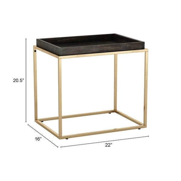 Jahre Side Table Black and Brass