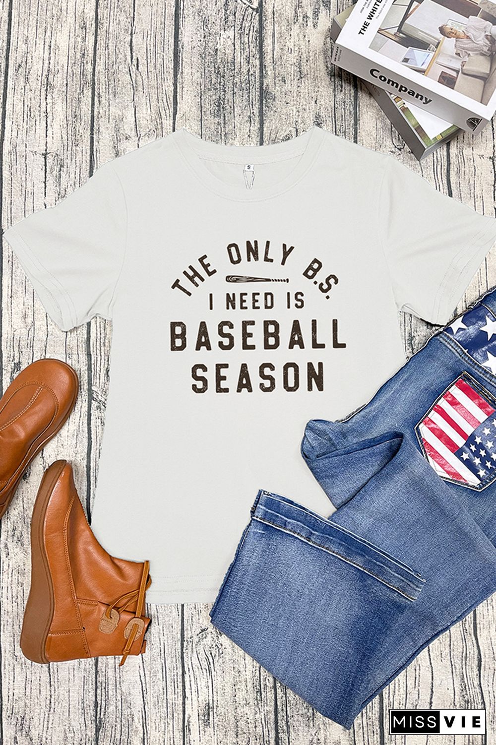 Baseball Season Print Graphic Tee