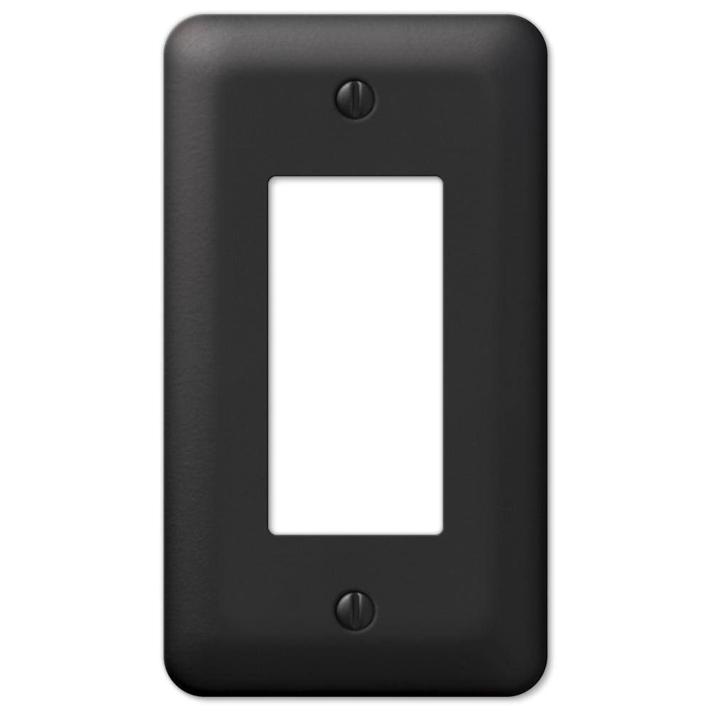 AMERELLE Declan 1 Gang Rocker Steel Wall Plate - Black 935RBK