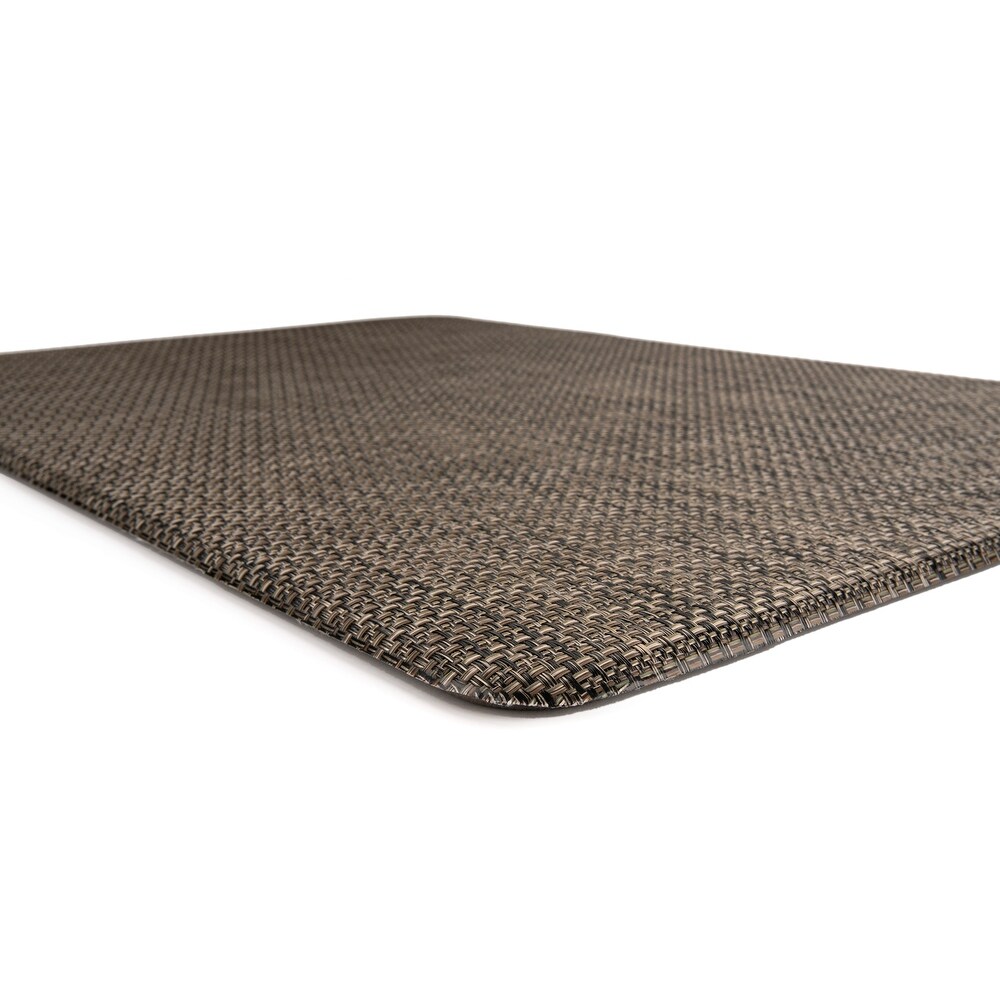 World Rug Gallery Textured Beige Anti fatigue Mat