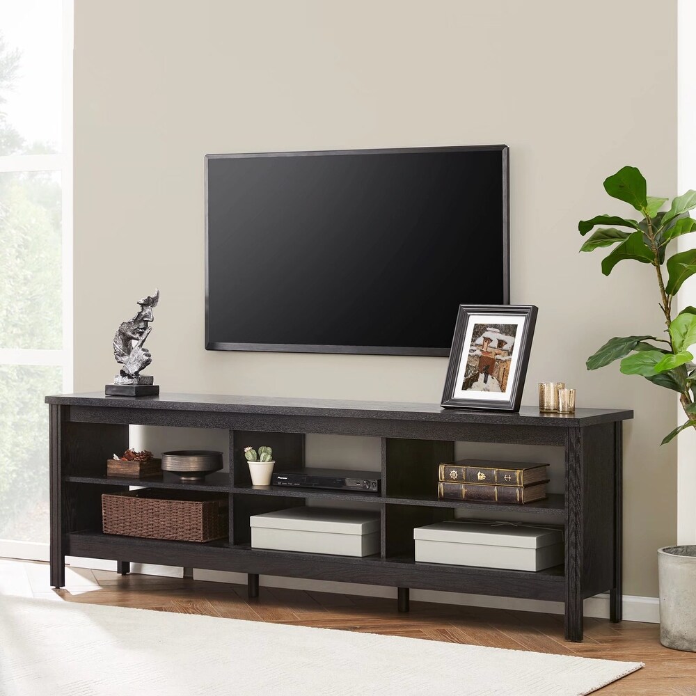 TV Stand for 75 Inch TV Console Table  Wood Entertainment Center