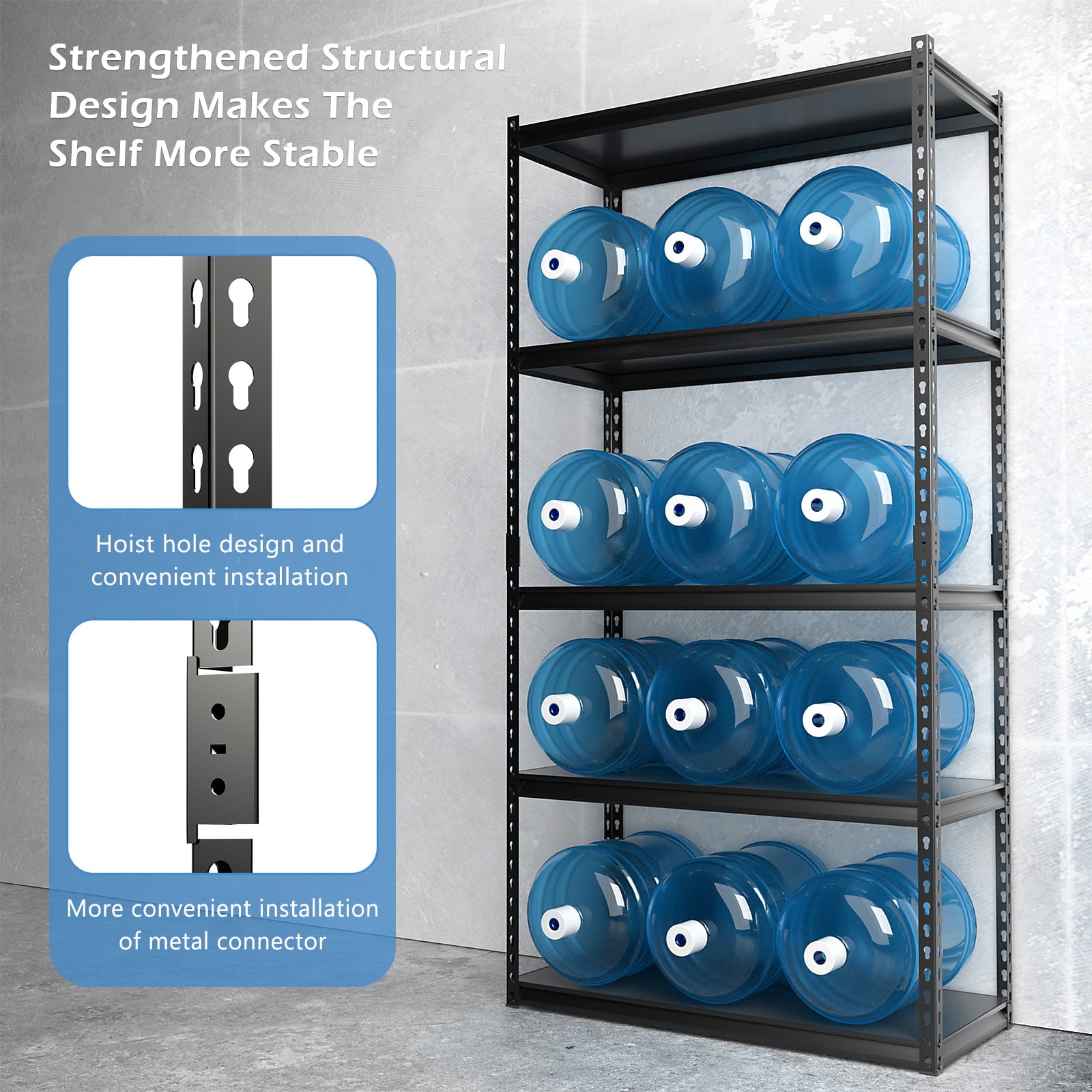 Slsy 5 Tier Storage Shelves, 72