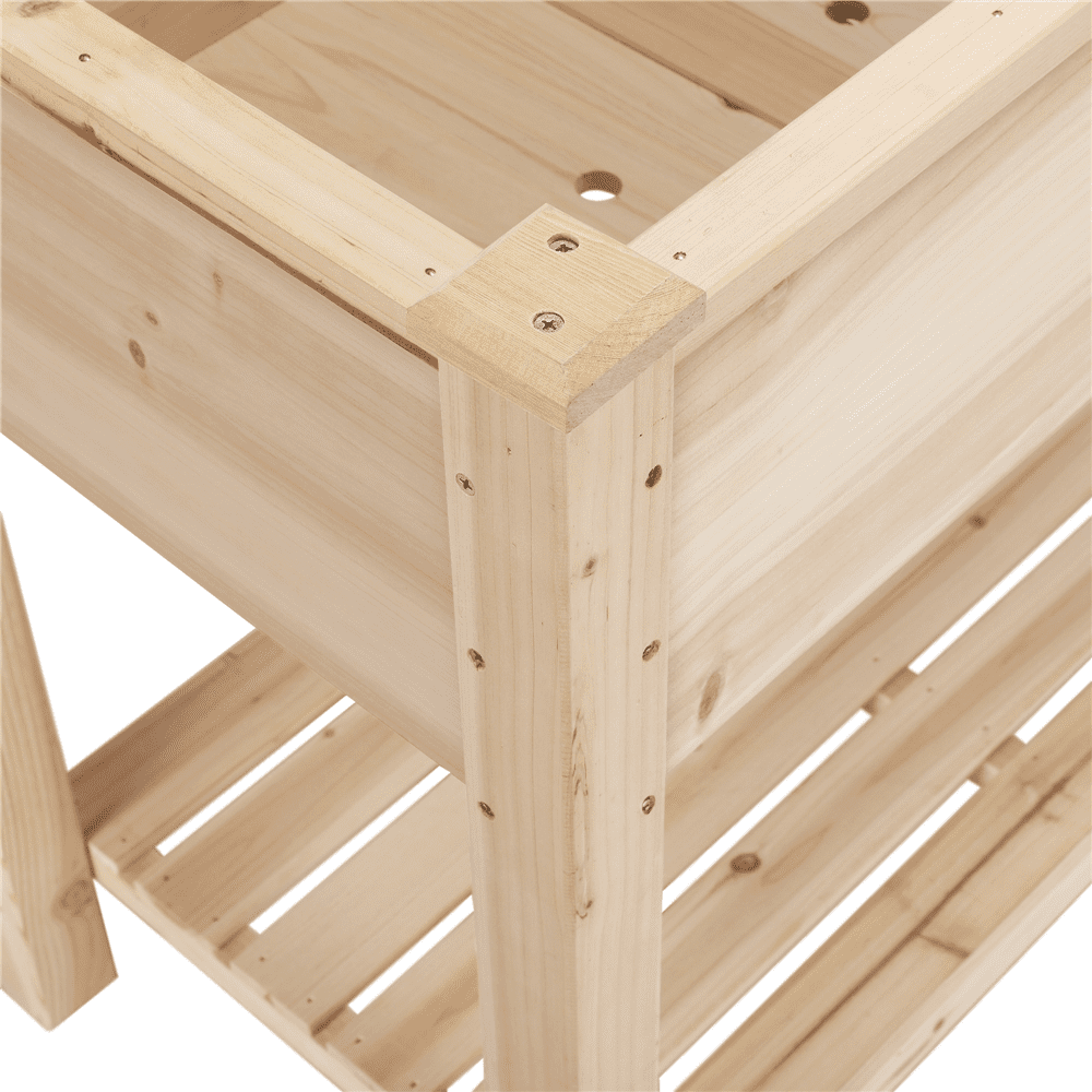 Topeakmart 34" x 18" x 30" Beige Fir Planter Box