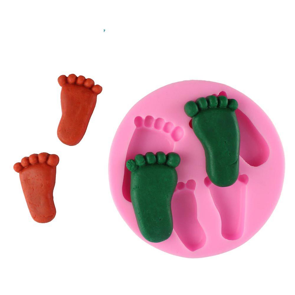 Small Foot Shape Cake Decoration Mold - 1pc