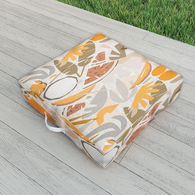 Evamatise Tiki Picnic Mid Century Modern Outdoor Floor Cushion Deny Designs