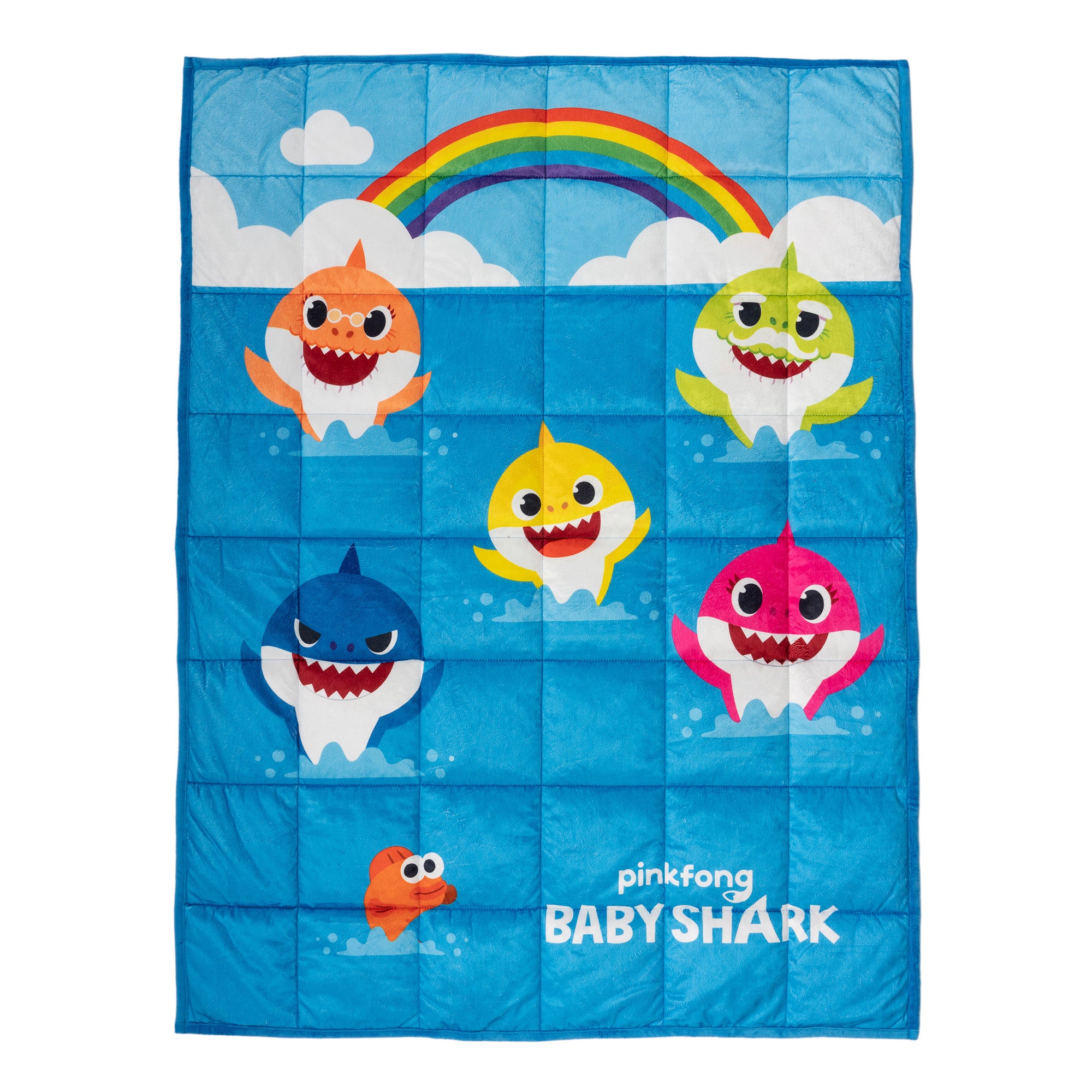 Baby Shark Kids Weighted Blanket， 4.5lb， 36 x 48， Fountain of Tooth， Walmart.com EXCLUSIVE!