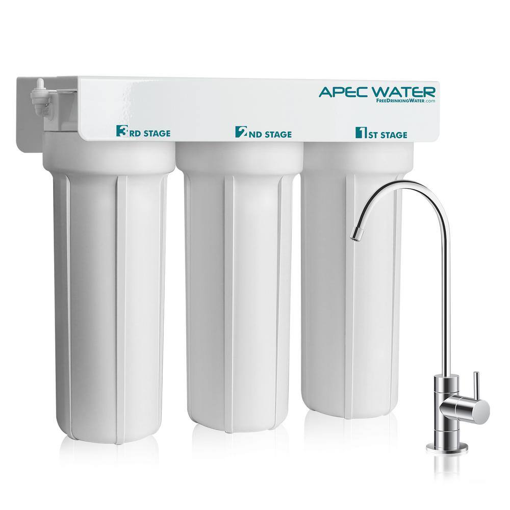 APEC Water Systems WFS-Series Super Capacity Premium Quality 3-Stage Under Counter Water Filtration System WFS-1000