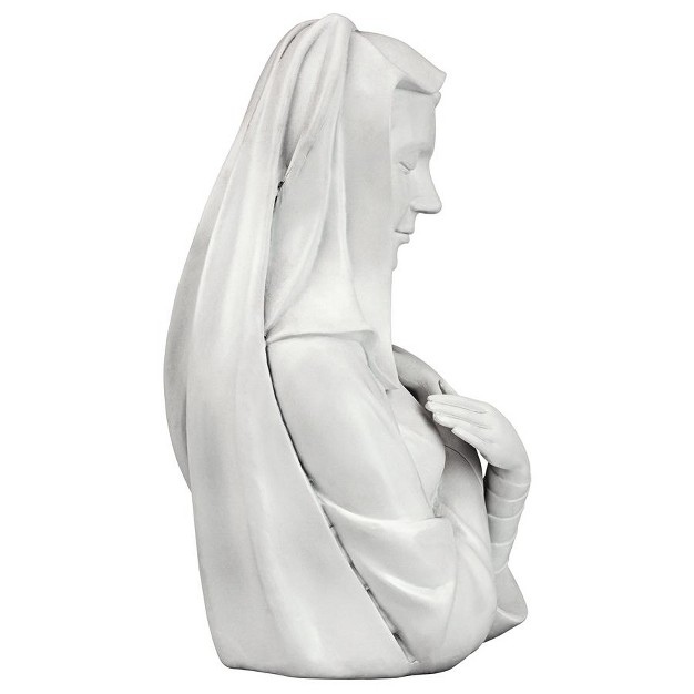 Design Toscano Blessed Virgin Mary Lady Of Grace Bust Statue White