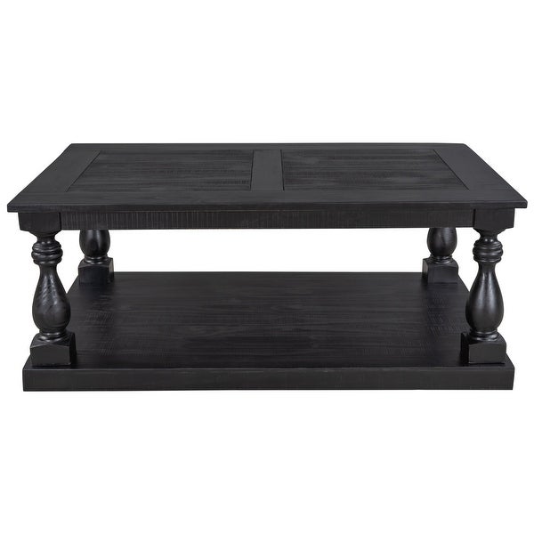 Rustic Floor Shelf Coffee Table