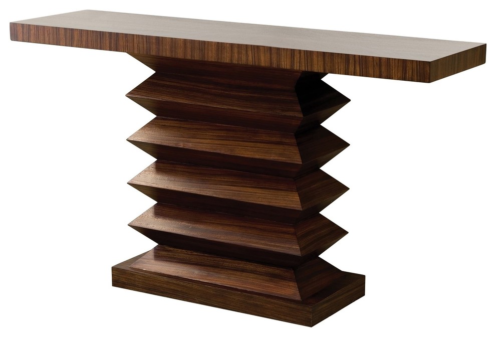 Zig Zag Console Table   Transitional   Console Tables   by HedgeApple  Houzz