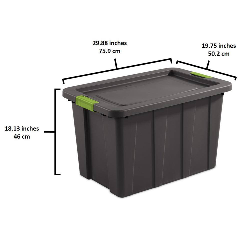 Sterilite Latching 30 Gal. Plastic Storage Bin Container and Lid (4-Pack) 4 x 15273V04