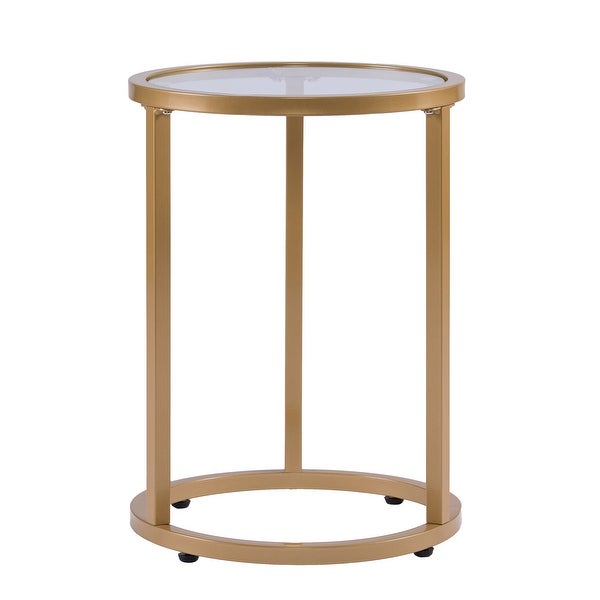 SEI Furniture Grant Gold Glam 2-piece Nesting Side Table Set