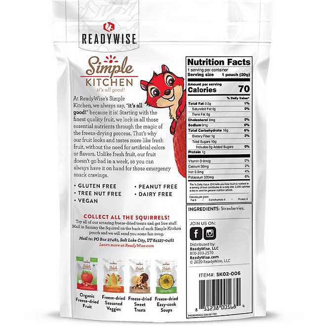 Wise Company Simple Kitchen Freeze-Dried Strawberries