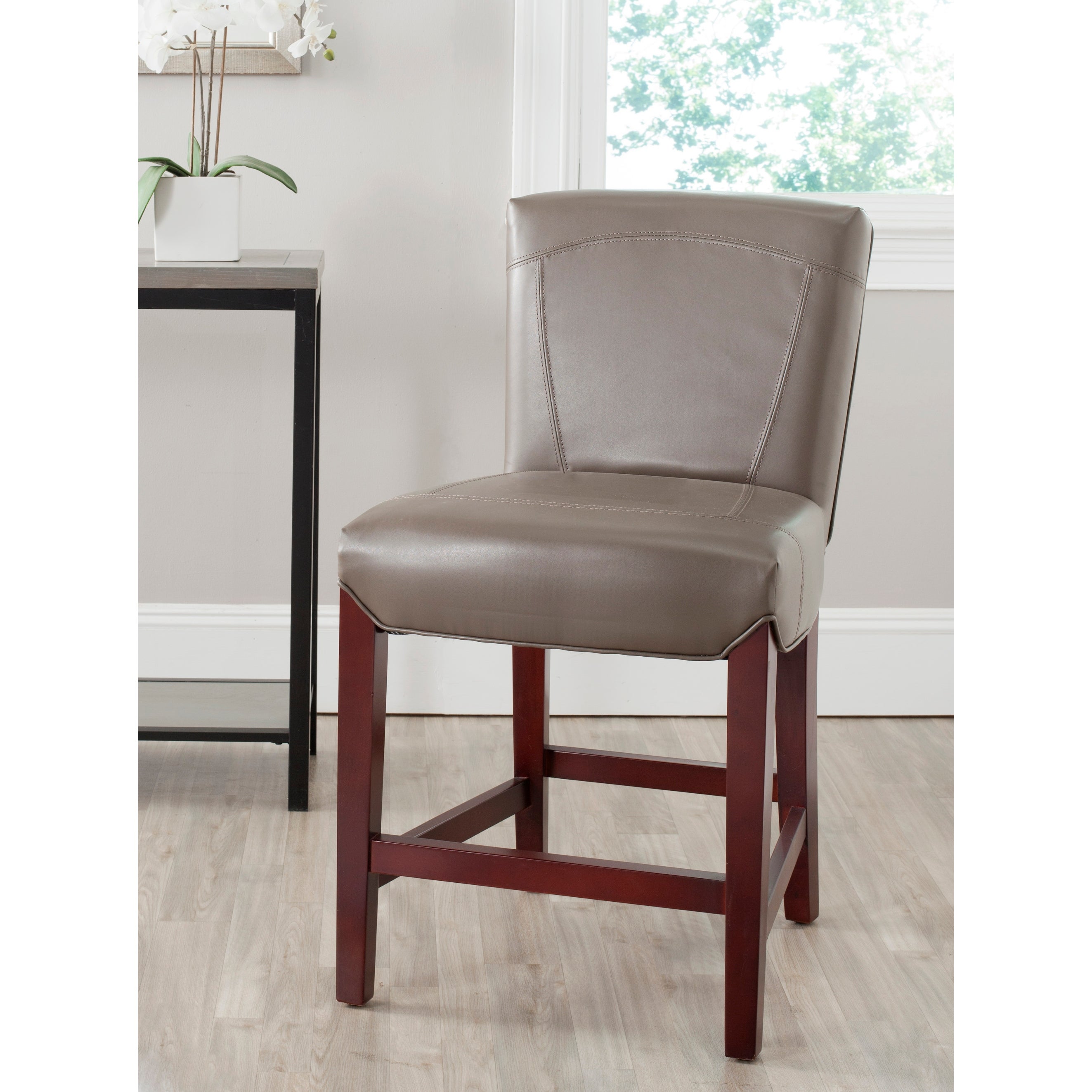 SAFAVIEH 24-inch Ken Clay Bicast Leather Counter Stool - 20.7