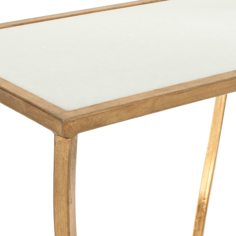 Safavieh Rex Accent Table  Gold Legs   Contemporary   Side Tables And End Tables   by Safavieh  Houzz