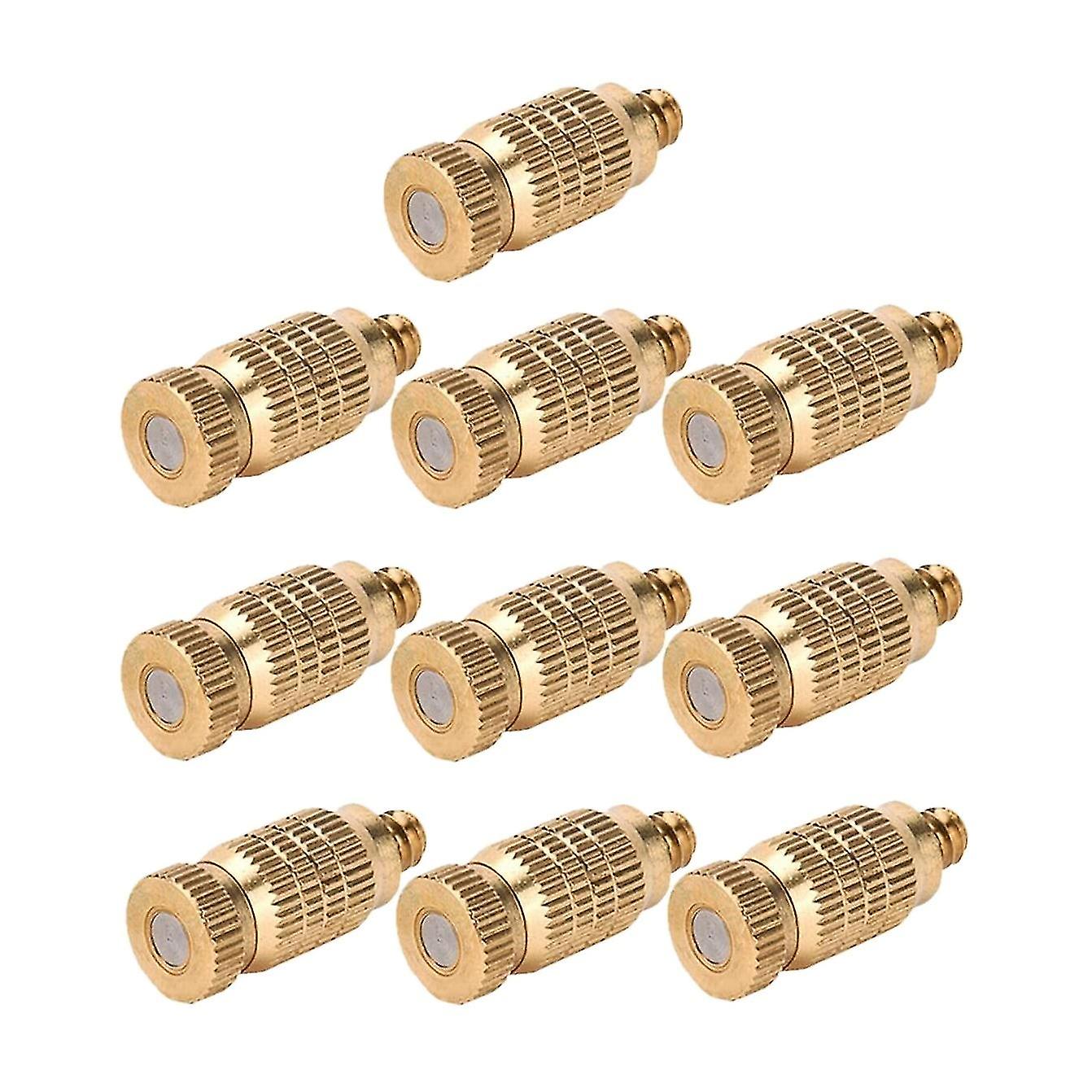 10 Pcs High Pressure Spray Misting Nozzle Atomizing Nozzle For Landscaping Cooling 0.006inch Orific