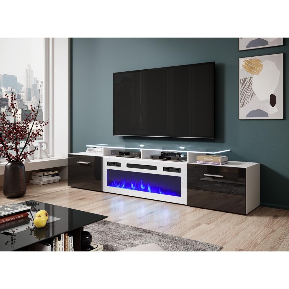 Rova WH EF Electric Fireplace Modern 75\