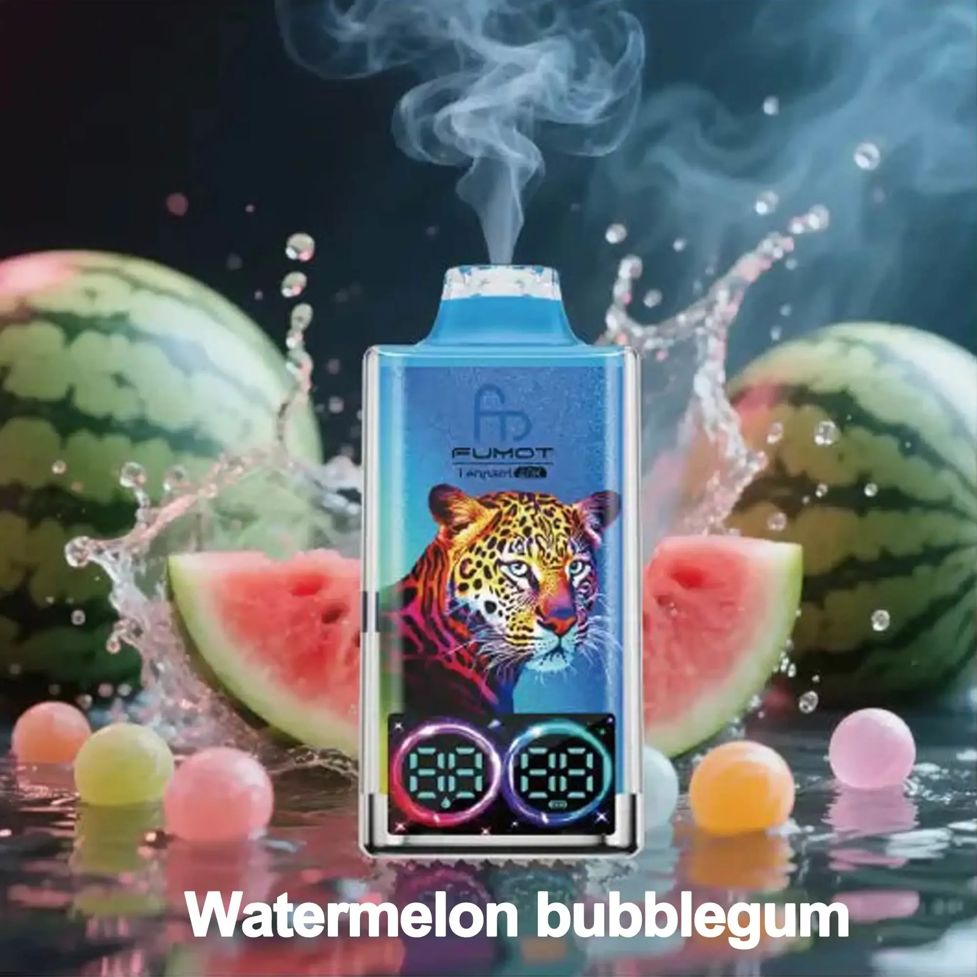 Fumot 40K Leopard Disposable Vape - Watermelon Bubblegum