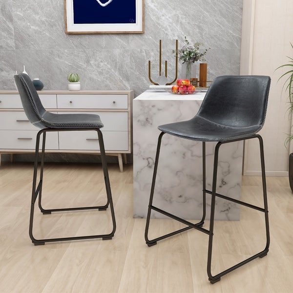 2 Set Faux Leather Bar Stool