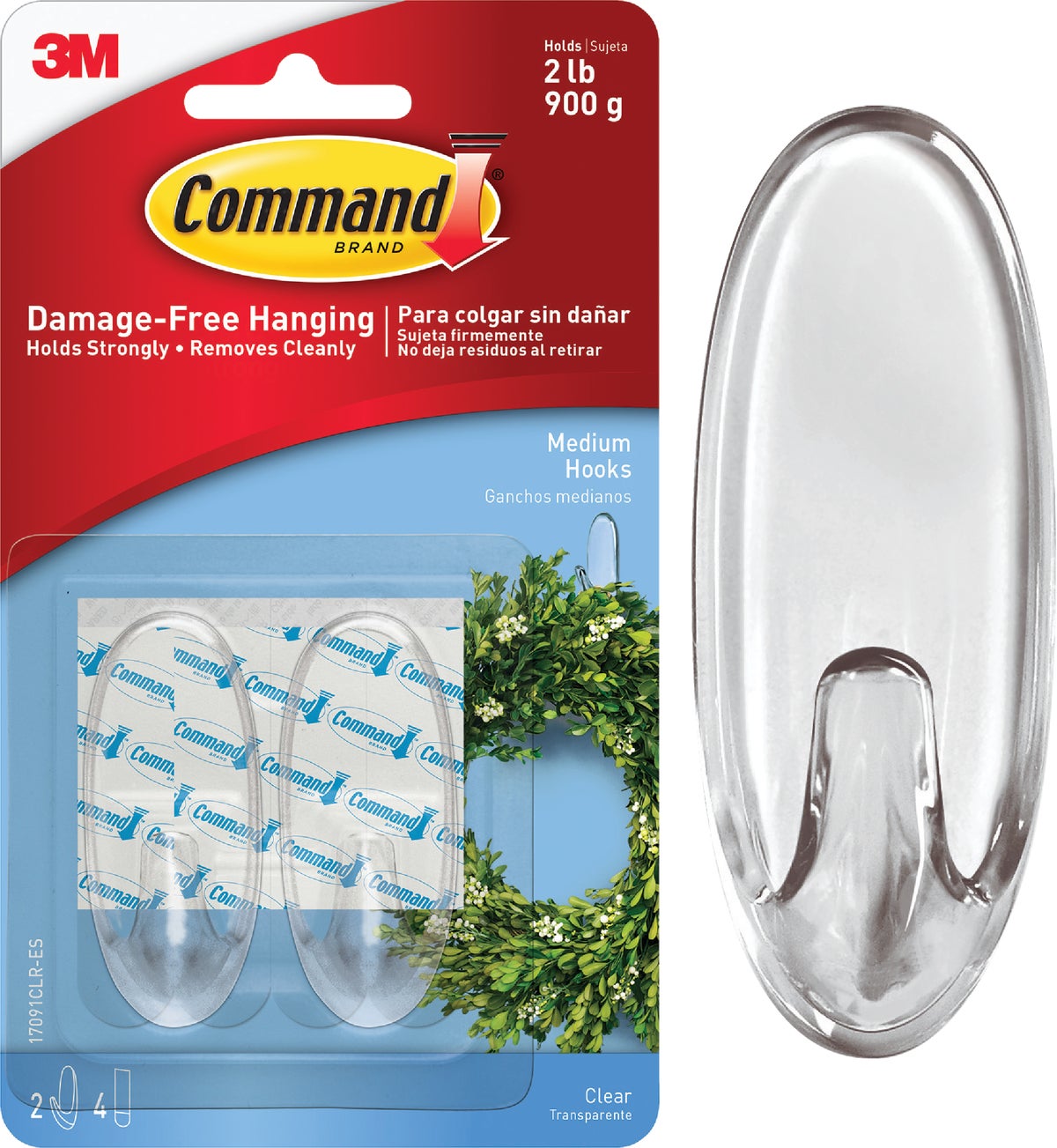 Command Clear Adhesive Hook Clear