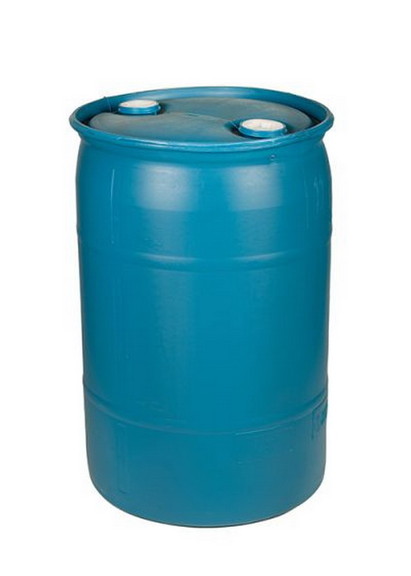 BASCO 1395 M Blue 30 Gallon Plastic Barrel   Tight...