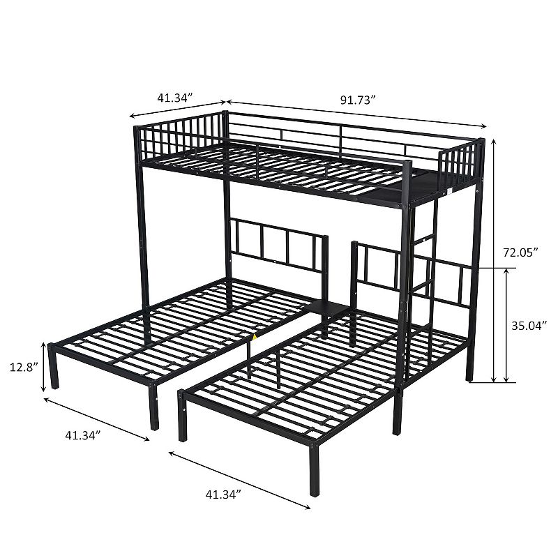 Merax Triple Twin Bunk Bed