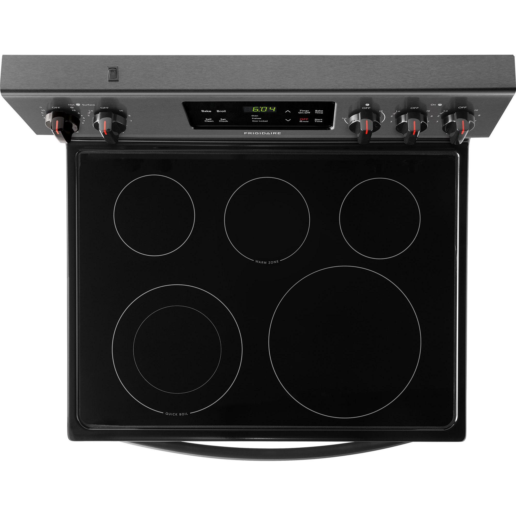 Frigidaire 30-inch Freestanding Electric Range with SpaceWise? Expandable Elements CFEF3054TD