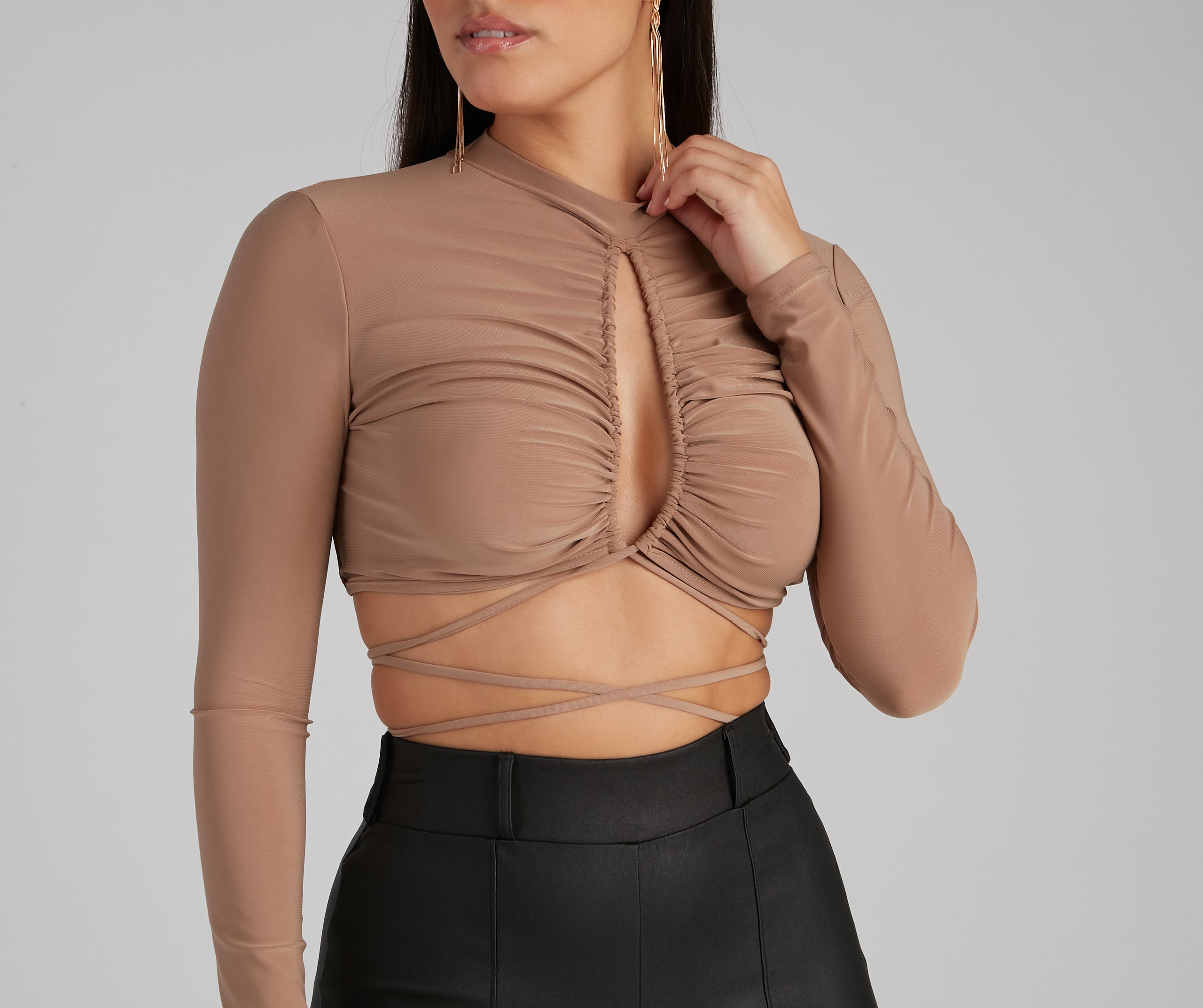 Chic Life Open Back Crop Top