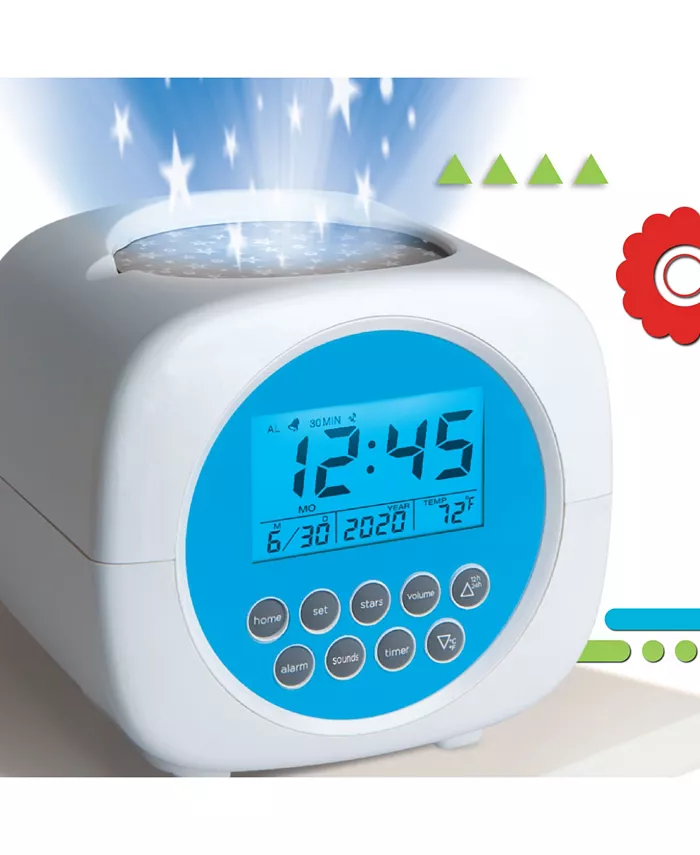 Discovery Kids Moon and Stars Projection Alarm Clock and Sound Machine