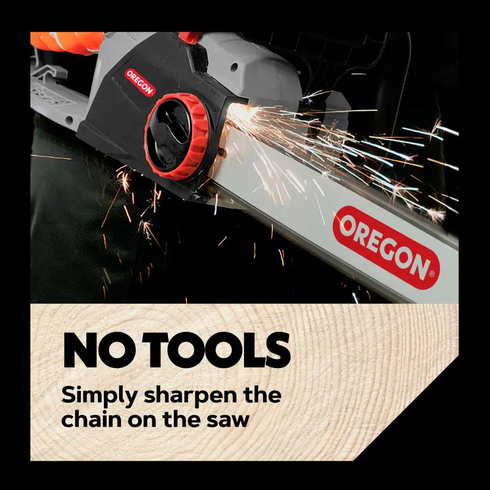 Oregon CS1500 Self-Sharpening 15 Amp Corded Electric Chainsaw， 18 in. Bar， Equipped with PowerSharp Saw Chain