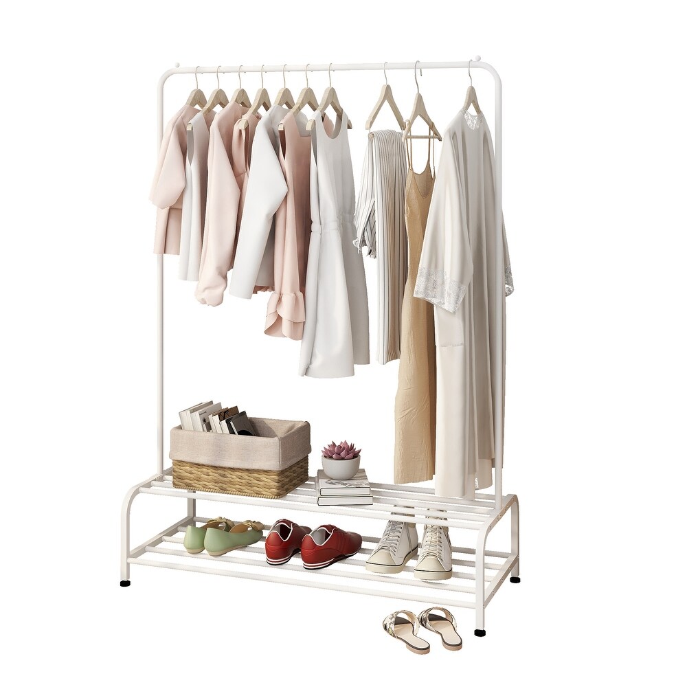 Siavonce Clothing Garment Rack with Shelves