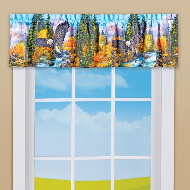 Collections Etc Majestic Flying Eagle Scene Window Valance