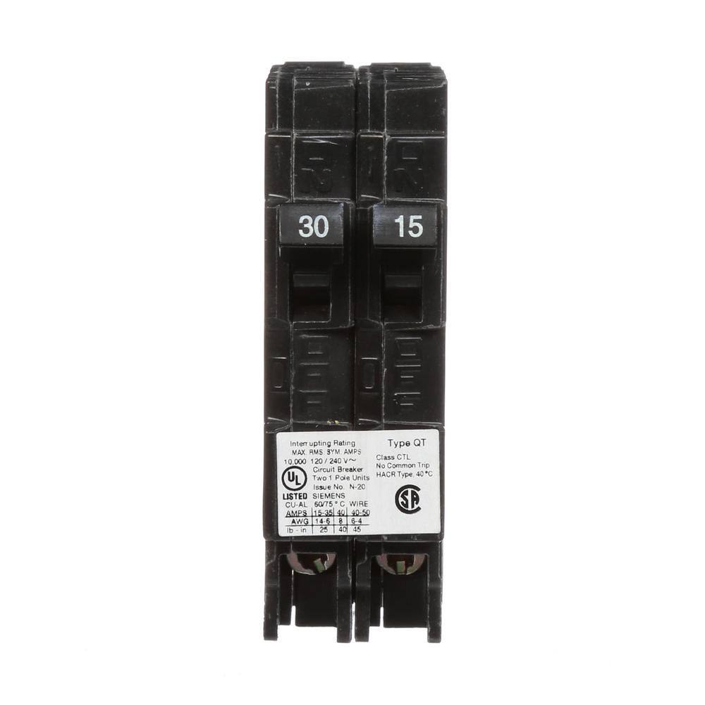 Siemens 3015 Amp Single-Pole Duplex Circuit Breaker Q3015