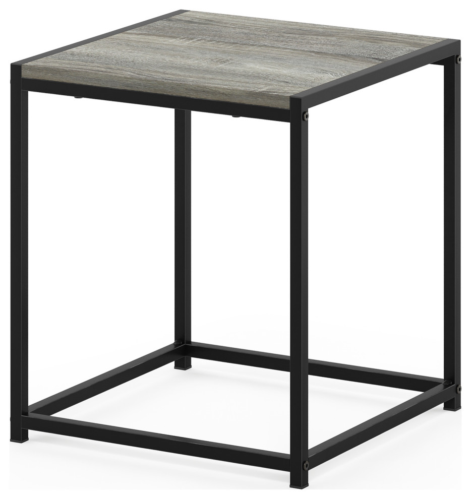 Furinno Camnus Modern Living End Table  French Oak Grey   Industrial   Side Tables And End Tables   by VirVentures  Houzz