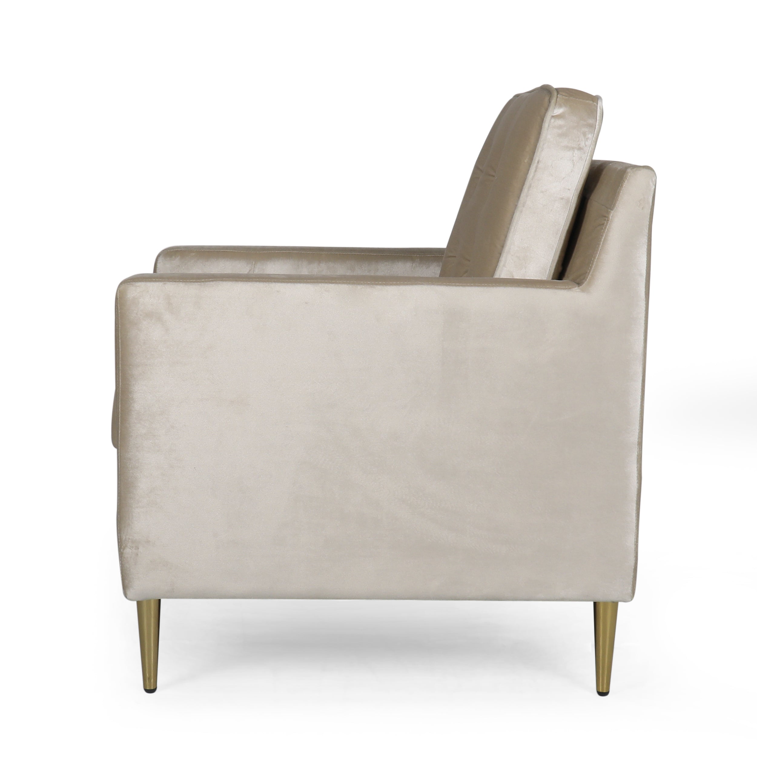 Taylea Modern Glam Tufted Velvet Club Chair