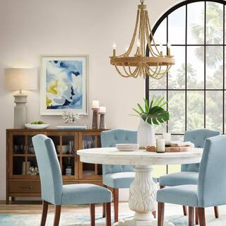 Home Decorators Collection Kingsley Sandblasted White Round Dining Table 9690100980