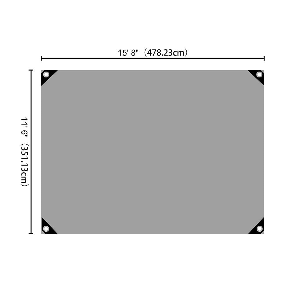 Yescom 14mil Extra Thick Heavy-Duty Poly Tarp Reinforced Canopy Size Opt