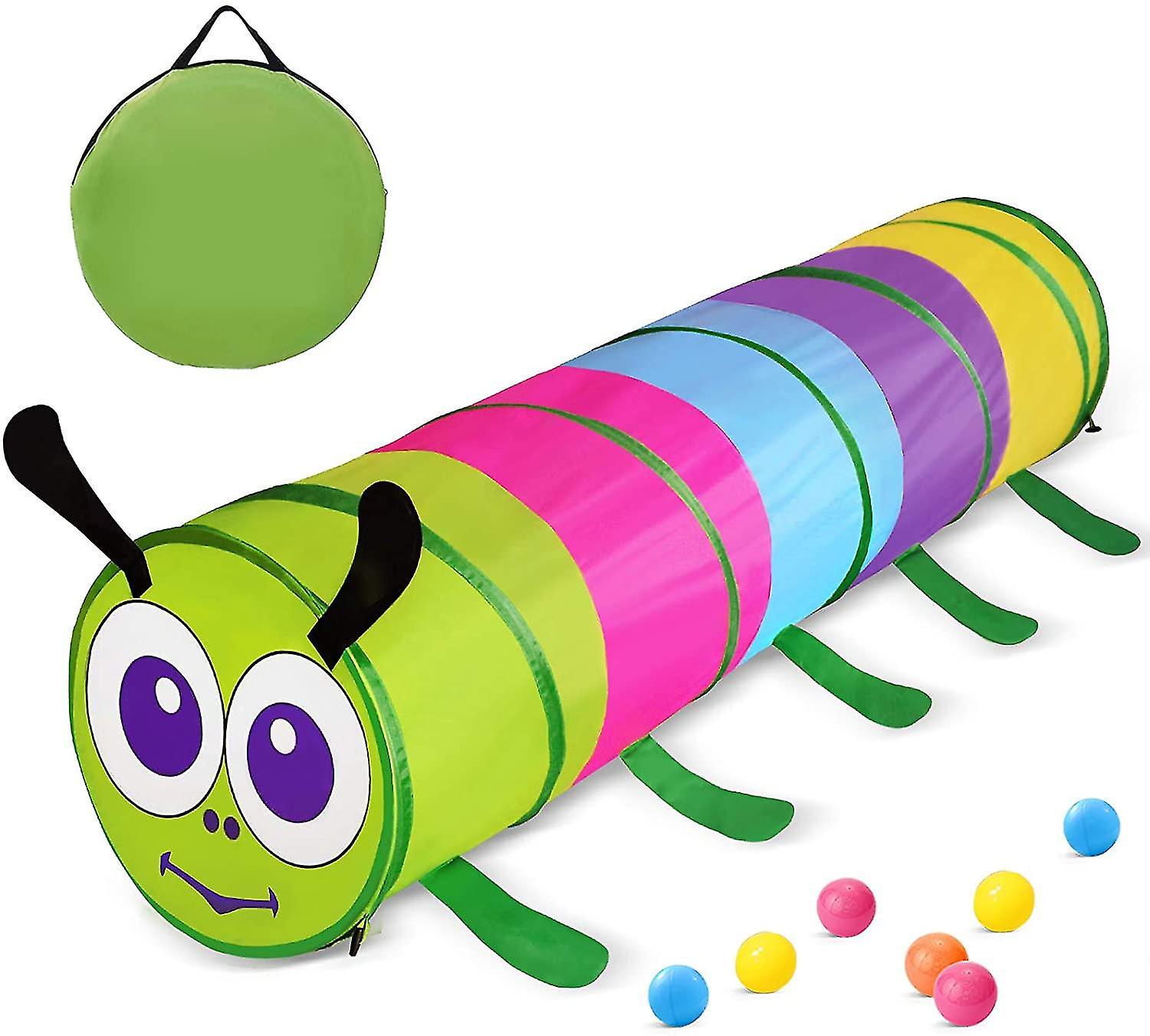 Miman Children Caterpillar Shape Crawling Tent - Indoor / Outdoor Play Game Tube