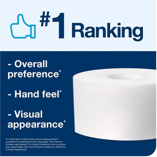 Tork Coreless HighCapacity Toilet Paper Roll White T7  TRK472884